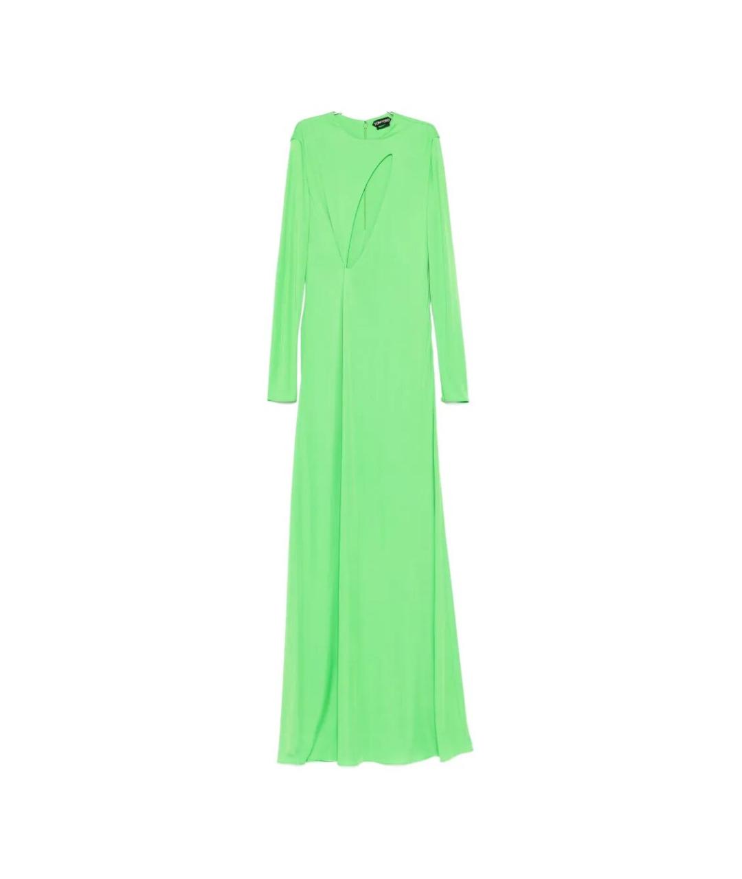 TOM FORD Зеленые вискозное вечернее платье, фото 1