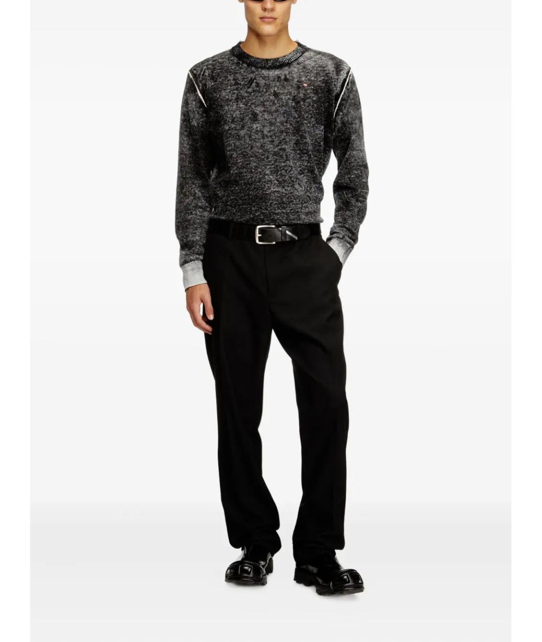 DIESEL Черные полиэстеровые повседневные брюки, фото 2