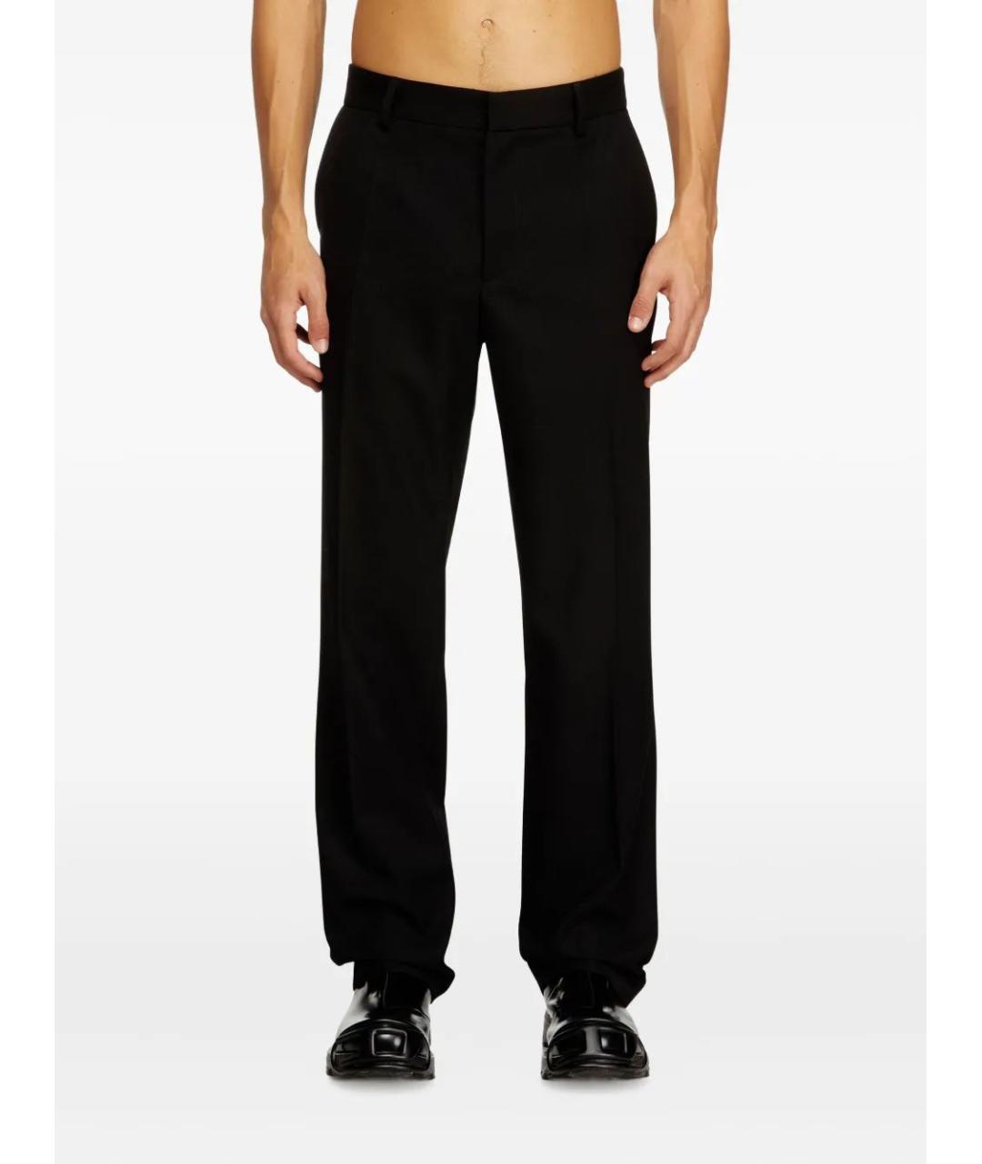 DIESEL Черные полиэстеровые повседневные брюки, фото 3