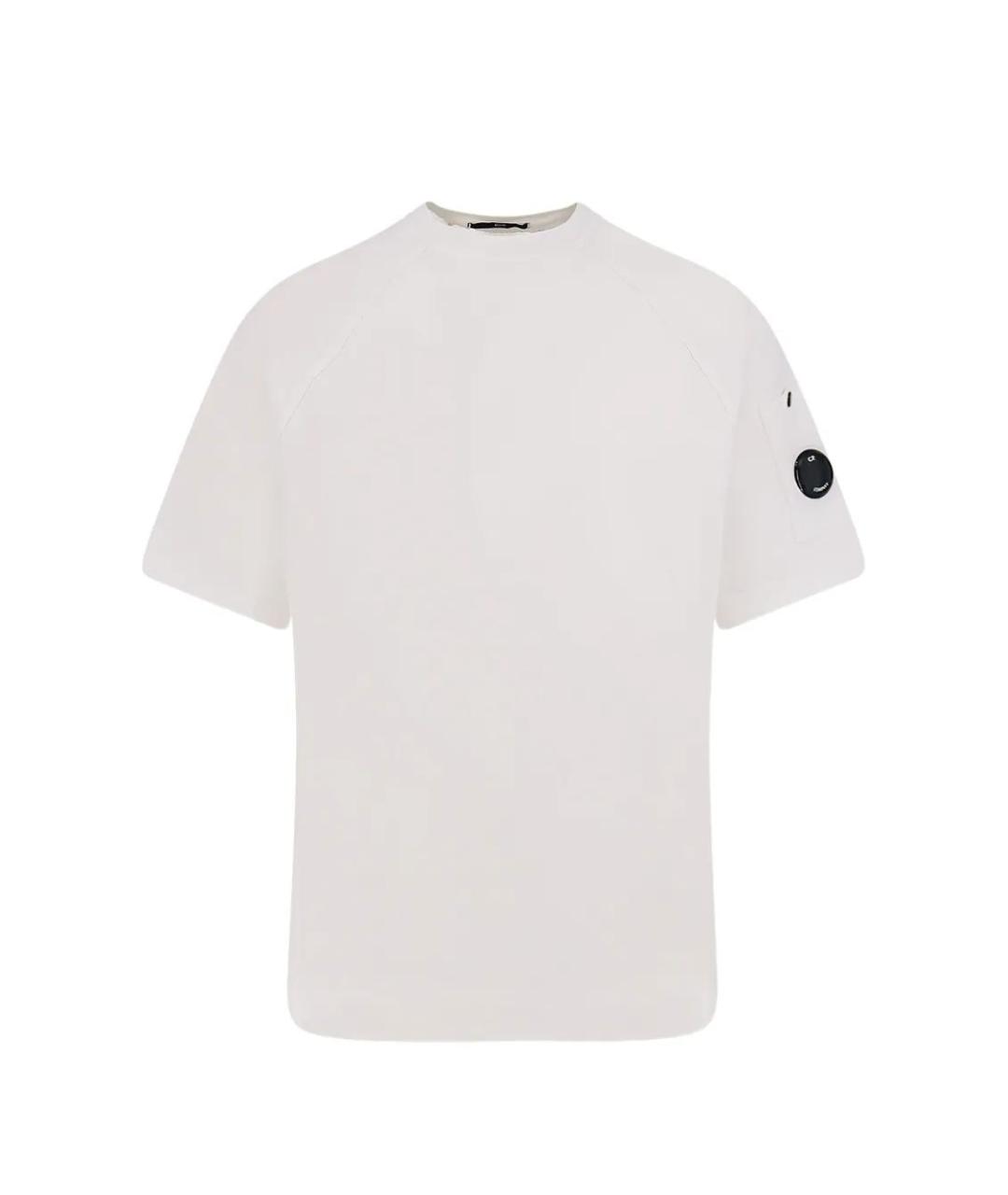 CP COMPANY Белая хлопковая футболка, фото 1