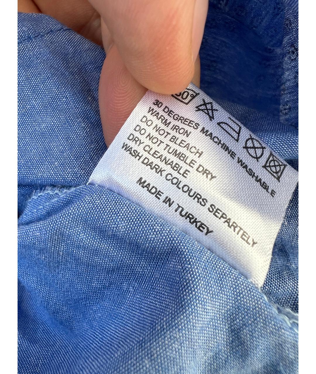 PAUL SMITH Голубая хлопковая рубашка, фото 5