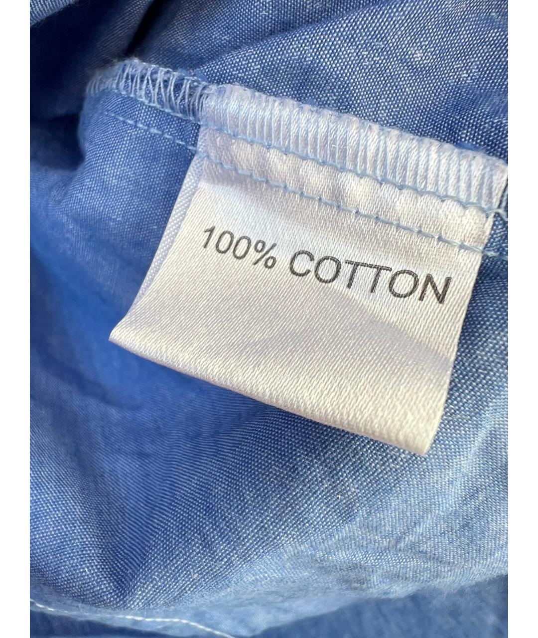 PAUL SMITH Голубая хлопковая рубашка, фото 4