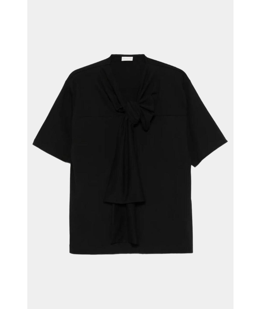 DRIES VAN NOTEN Черная вискозная футболка, фото 2