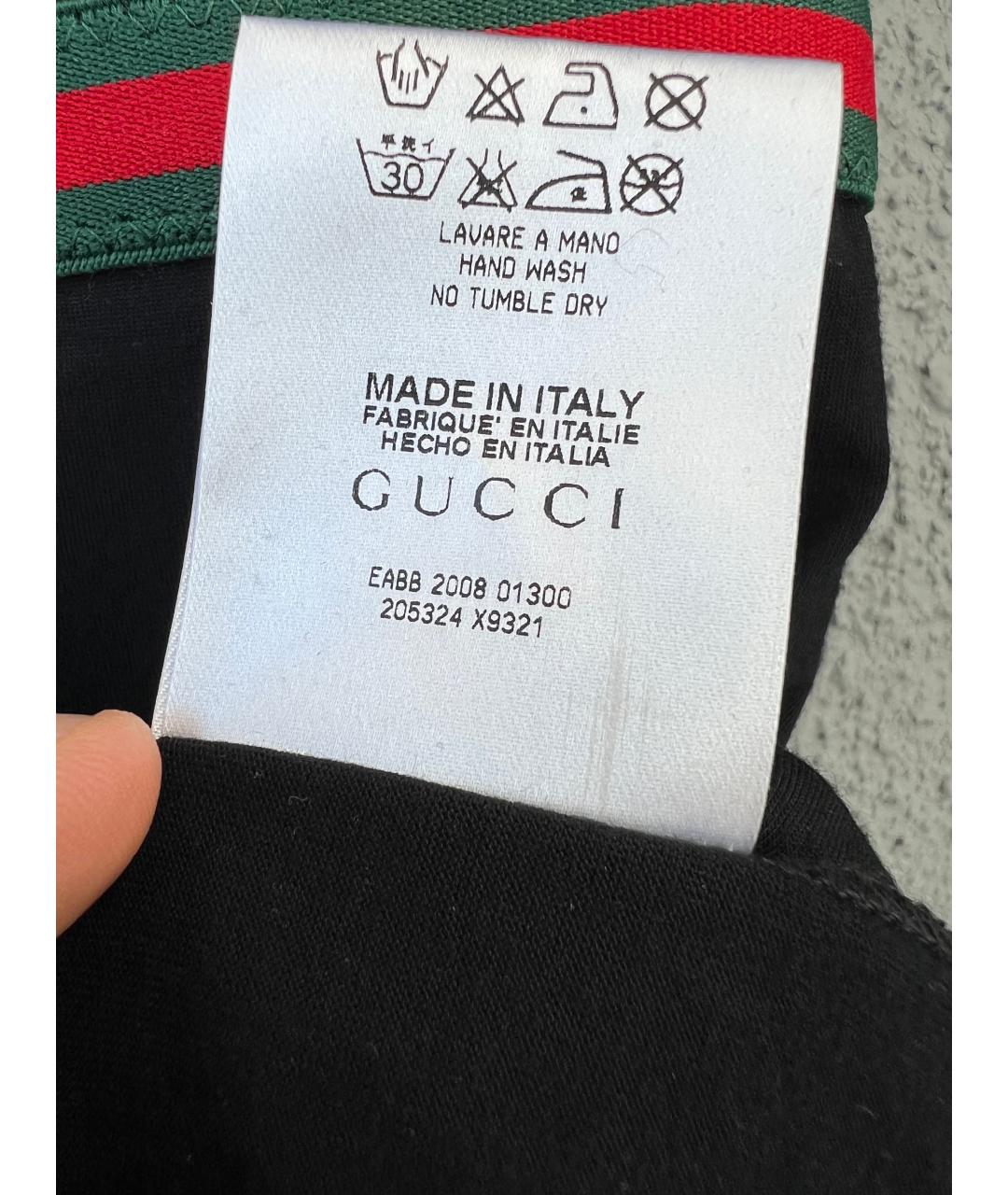 GUCCI Черная футболка, фото 5