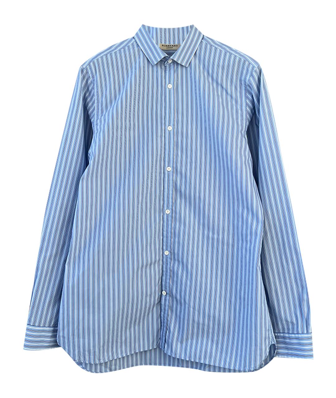 BURBERRY Голубая хлопковая кэжуал рубашка, фото 1