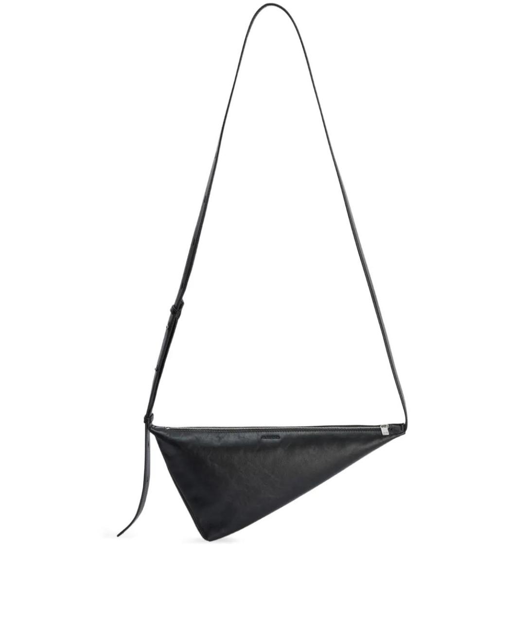 JIL SANDER Черная кожаная сумка на плечо, фото 1