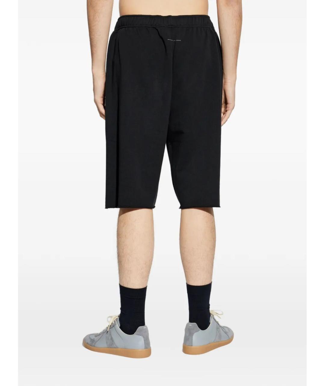 MM6 MAISON MARGIELA Черные хлопковые шорты, фото 4