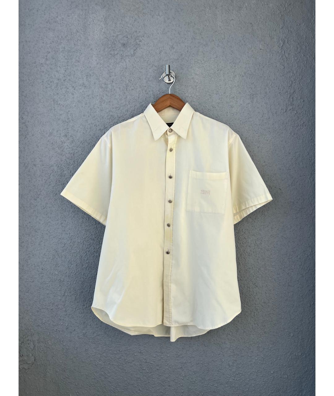 VERSACE Желтая хлопковая кэжуал рубашка, фото 6