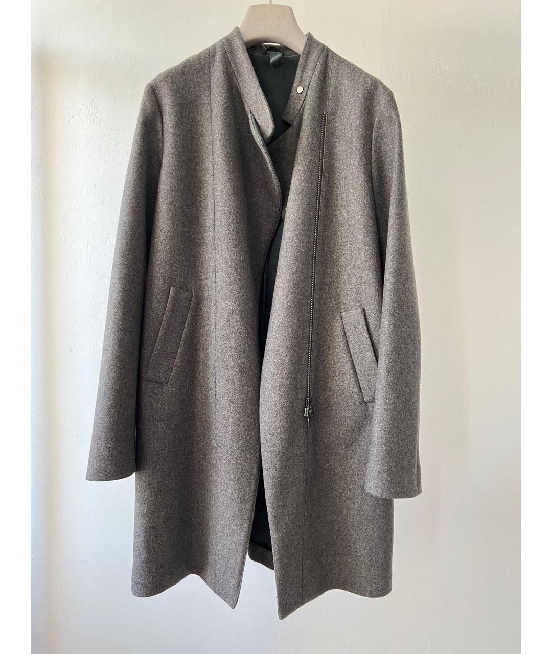 BRUNELLO CUCINELLI Серое шерстяное пальто, фото 9