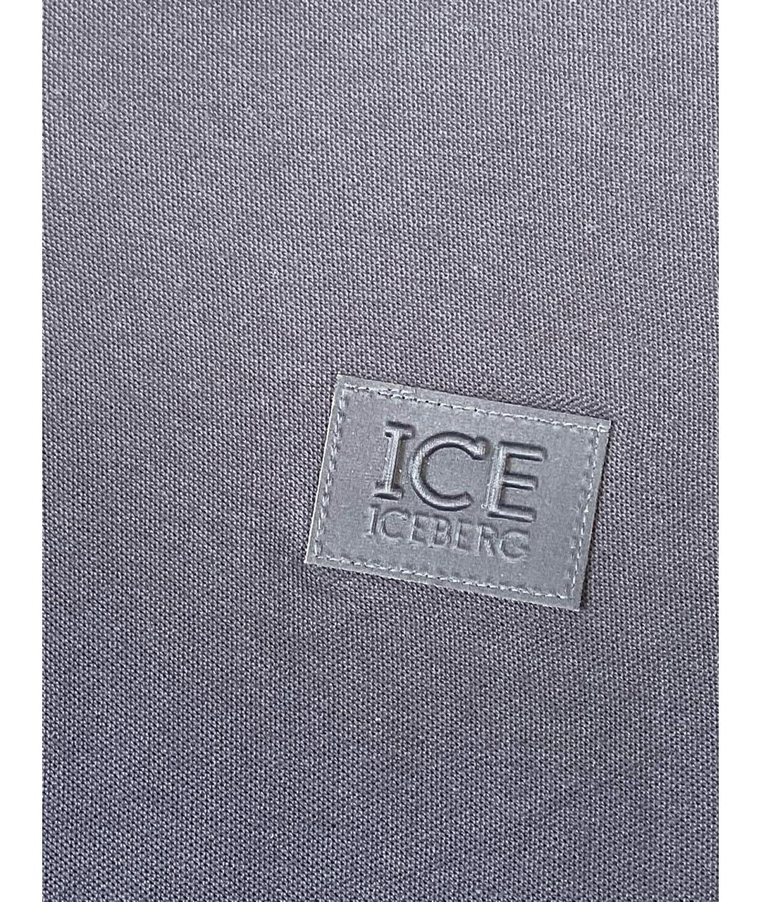 ICEBERG Синее хлопковое поло с коротким рукавом, фото 3