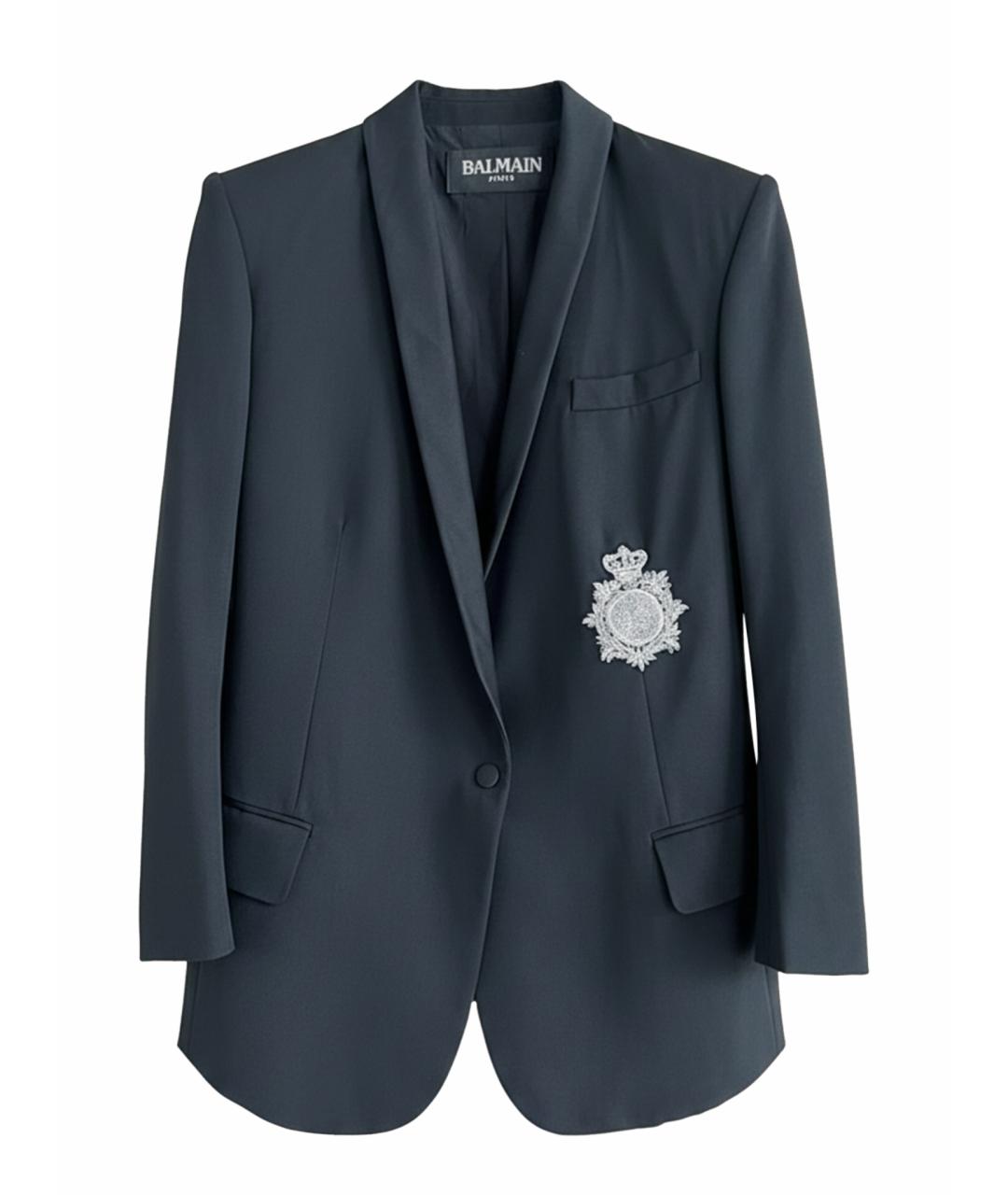 BALMAIN Черный шерстяной жилет, фото 1