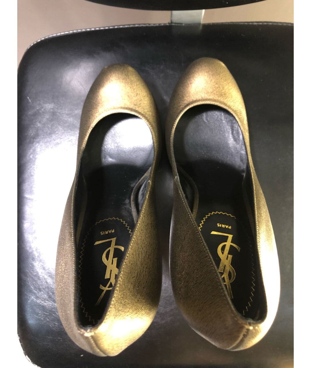 SAINT LAURENT Коричневые кожаные туфли, фото 3
