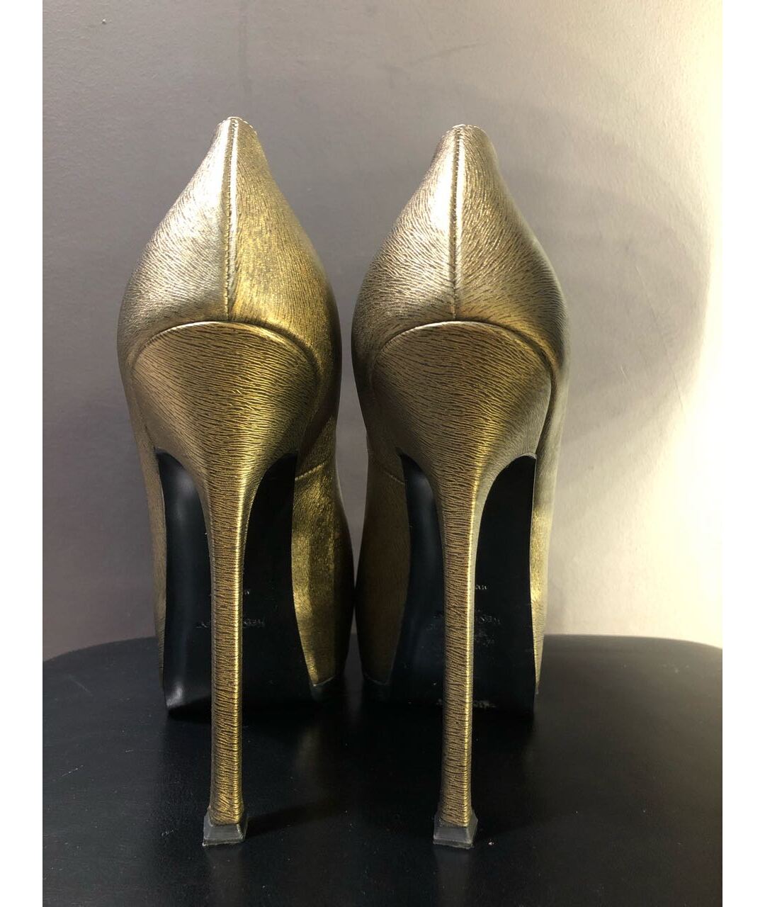 SAINT LAURENT Коричневые кожаные туфли, фото 4