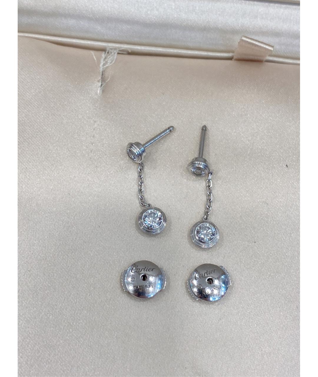 CARTIER Серебряные серьги из белого золота, фото 4