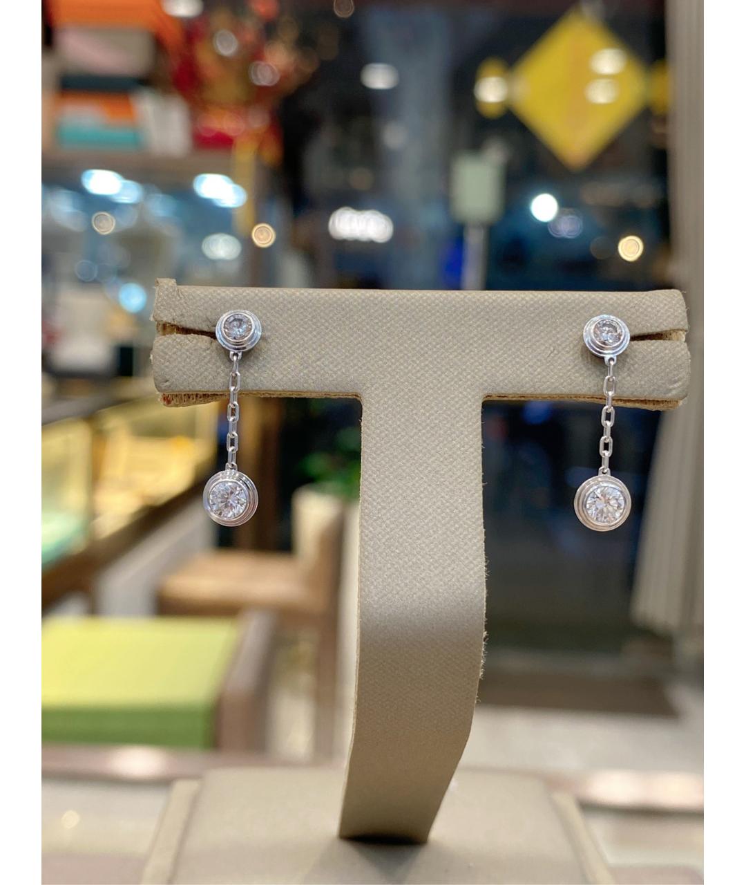 CARTIER Серебряные серьги из белого золота, фото 2
