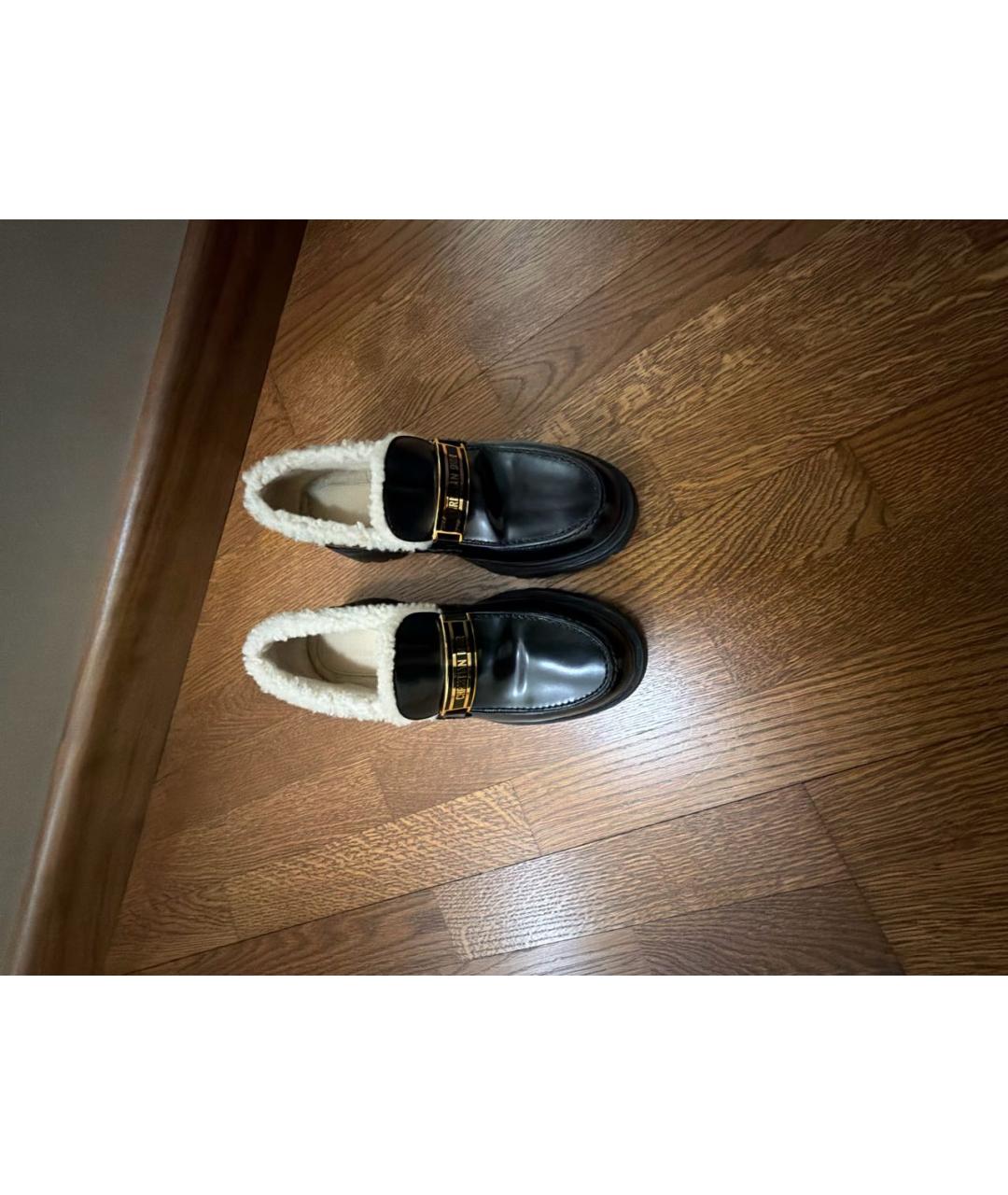 CHRISTIAN DIOR Черные кожаные лоферы, фото 2