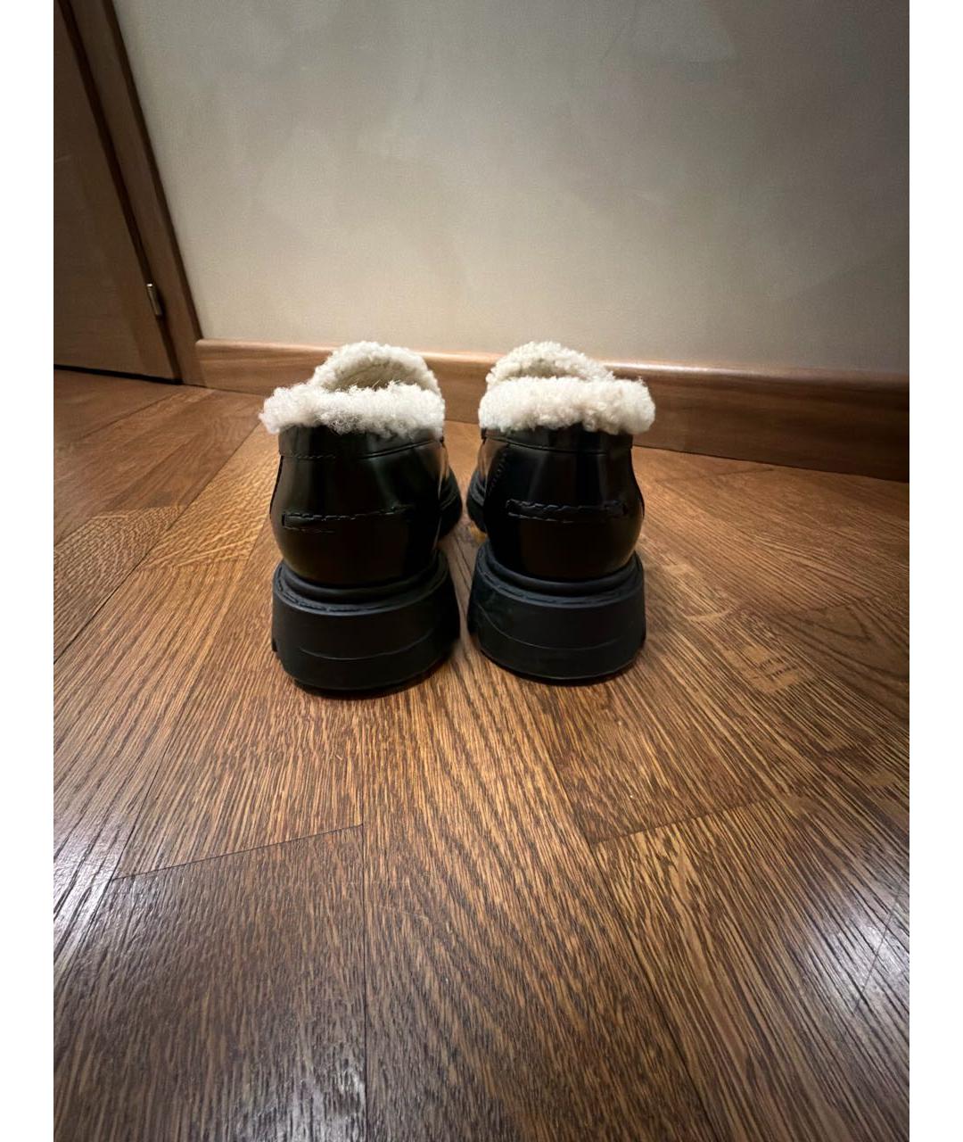 CHRISTIAN DIOR Черные кожаные лоферы, фото 4