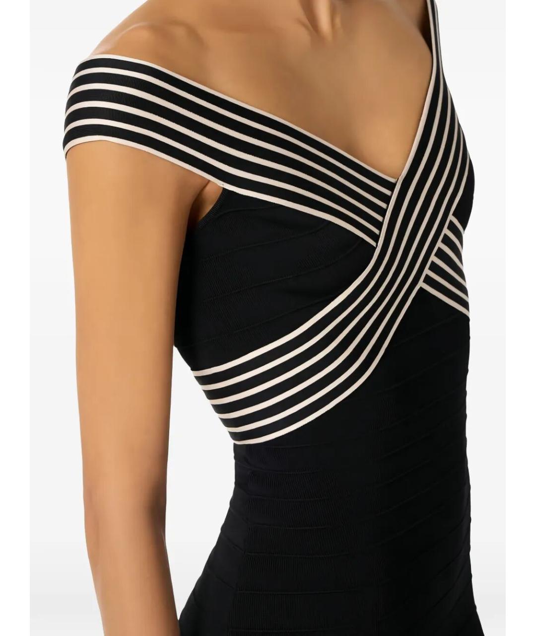 ELISABETTA FRANCHI Черное вискозное платье, фото 5