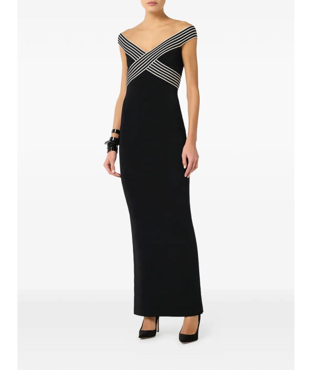 ELISABETTA FRANCHI Черное вискозное платье, фото 2