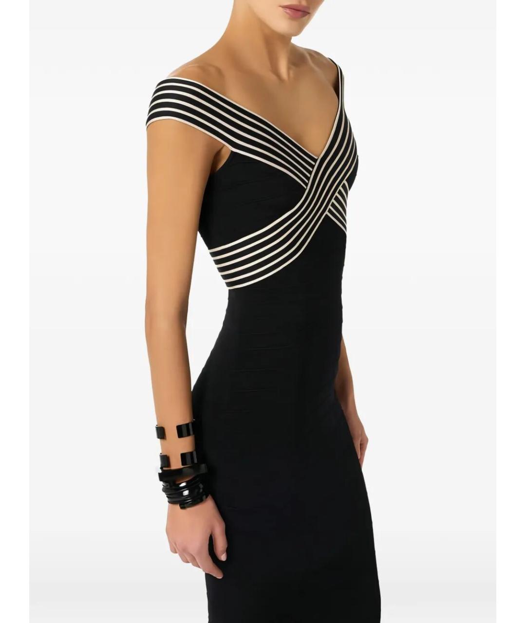 ELISABETTA FRANCHI Черное вискозное платье, фото 4