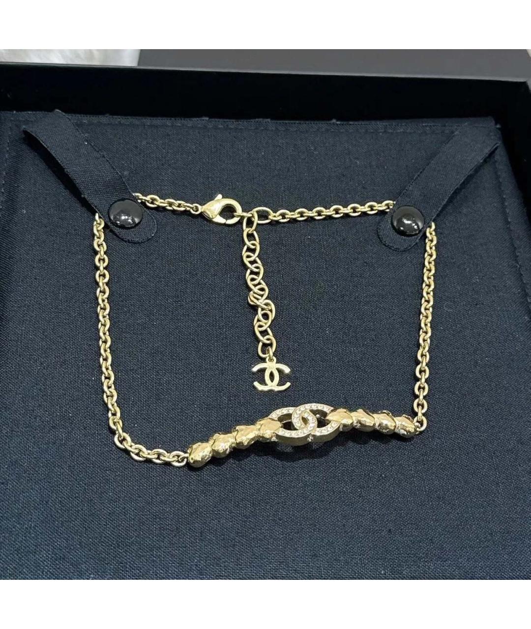 CHANEL Золотое металлическое колье, фото 4