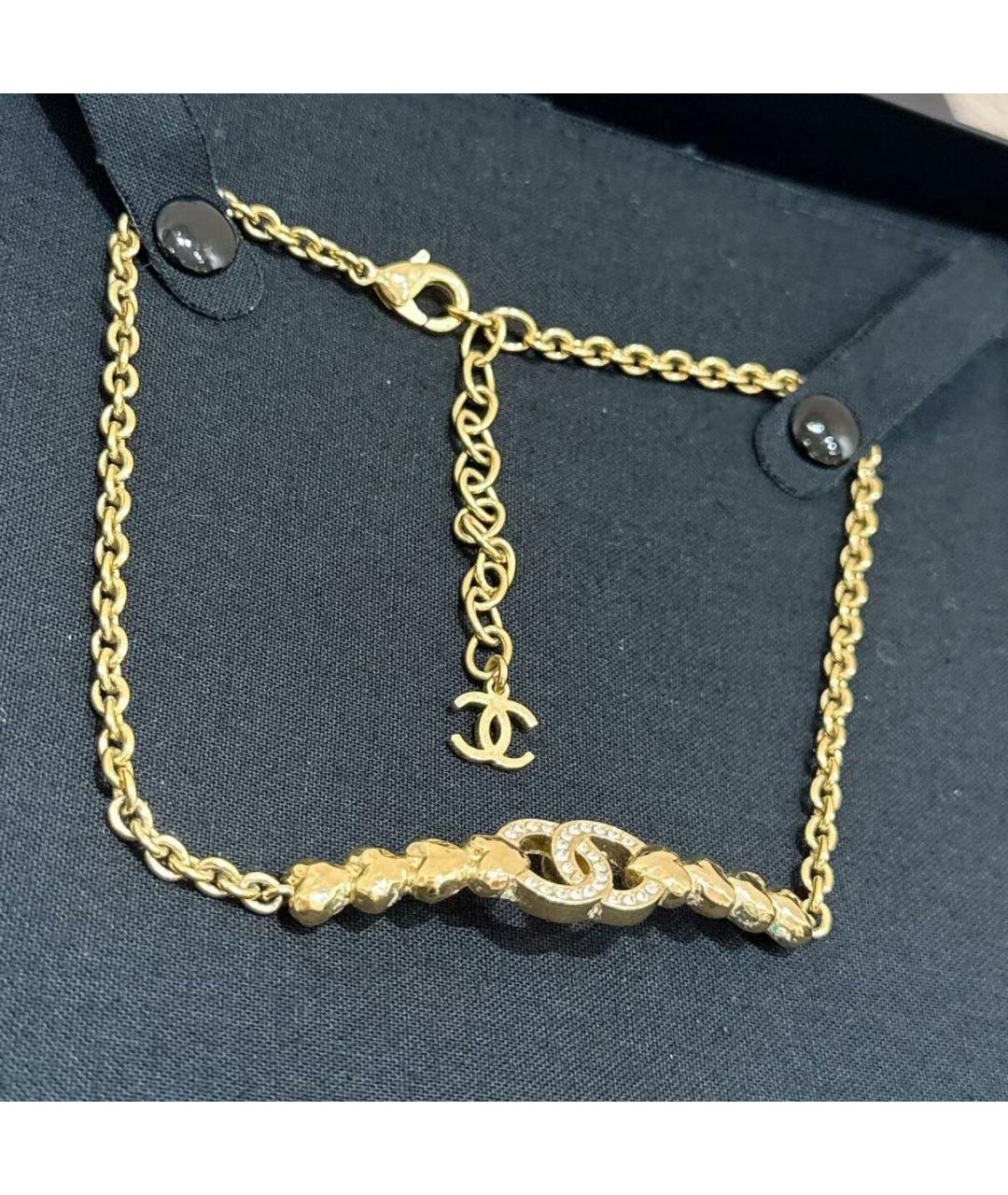 CHANEL Золотое металлическое колье, фото 3