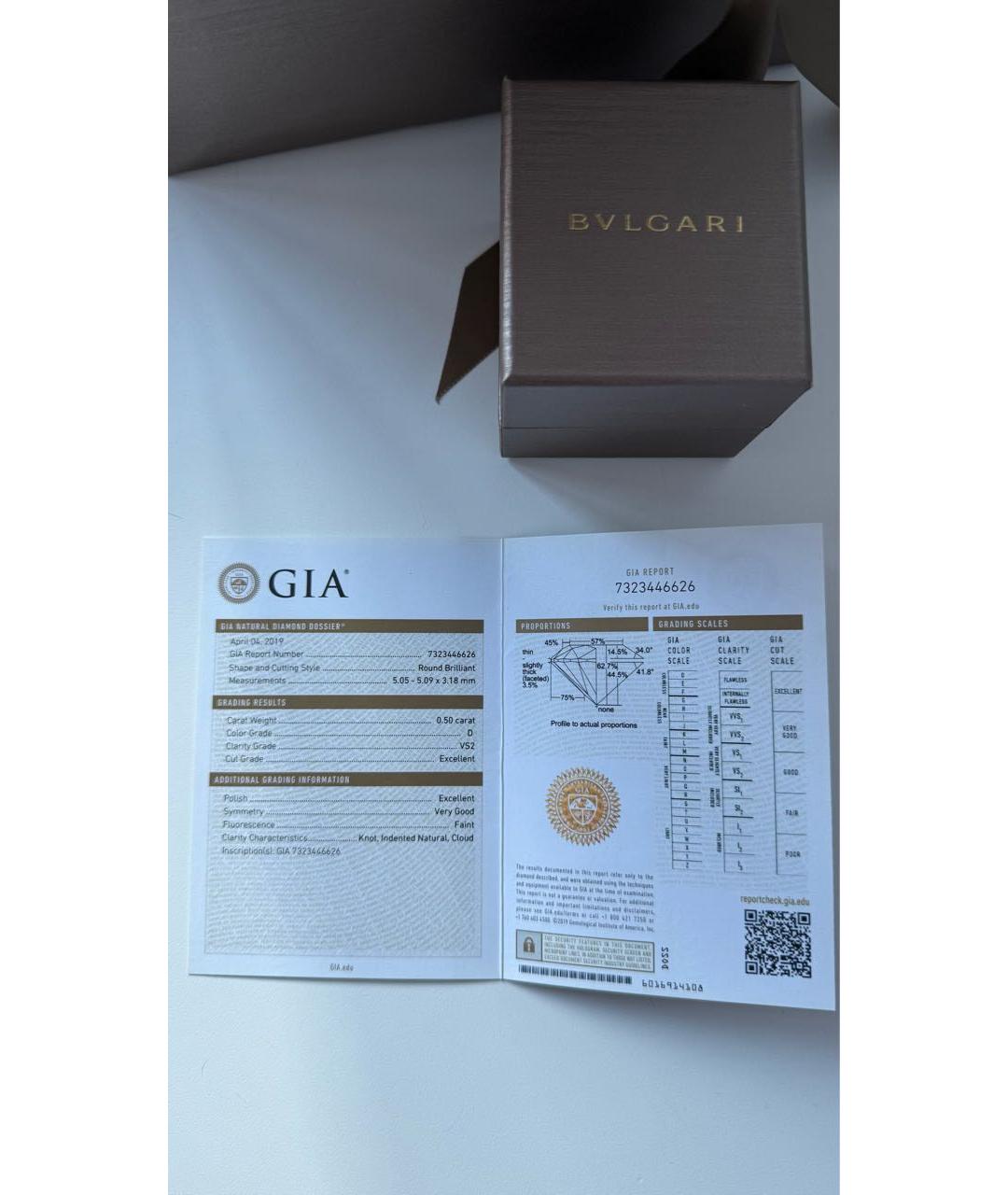 BVLGARI Белое платиновое кольцо, фото 7