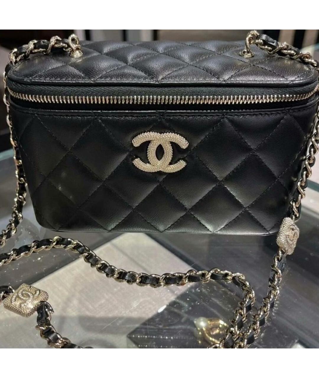 CHANEL Черная кожаная сумка через плечо, фото 5