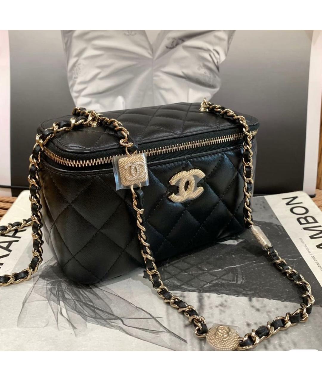 CHANEL Черная кожаная сумка через плечо, фото 4