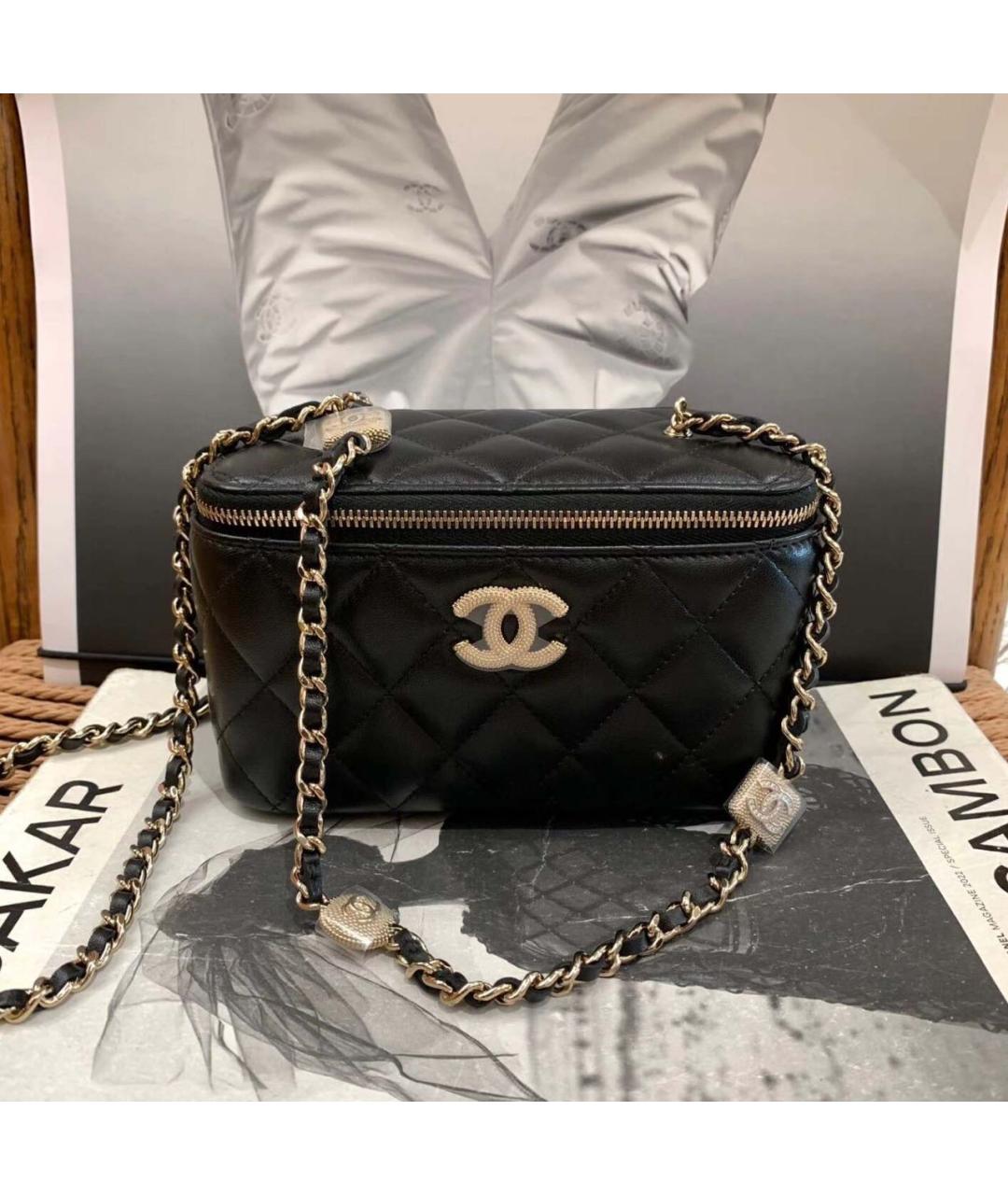 CHANEL Черная кожаная сумка через плечо, фото 2