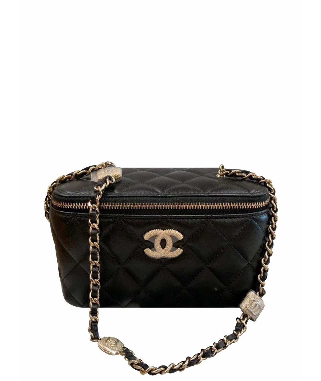 CHANEL Черная кожаная сумка через плечо, фото 1
