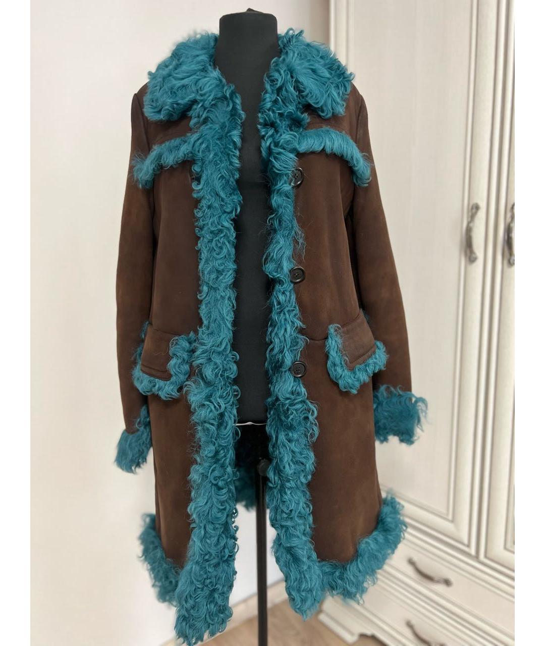 PRADA Коричневая дубленка, фото 2