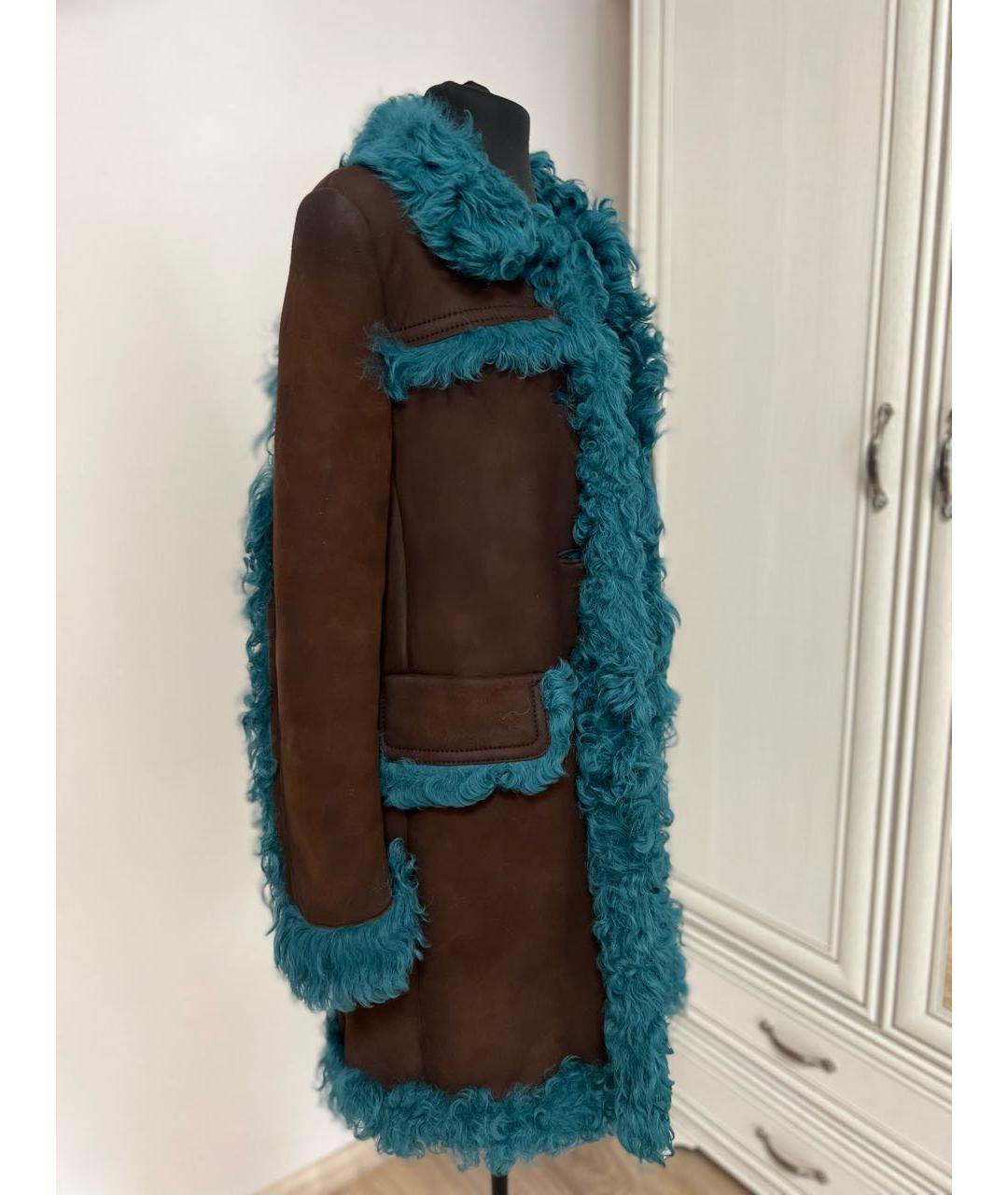 PRADA Коричневая дубленка, фото 3