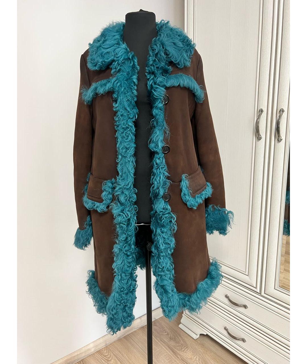 PRADA Коричневая дубленка, фото 8