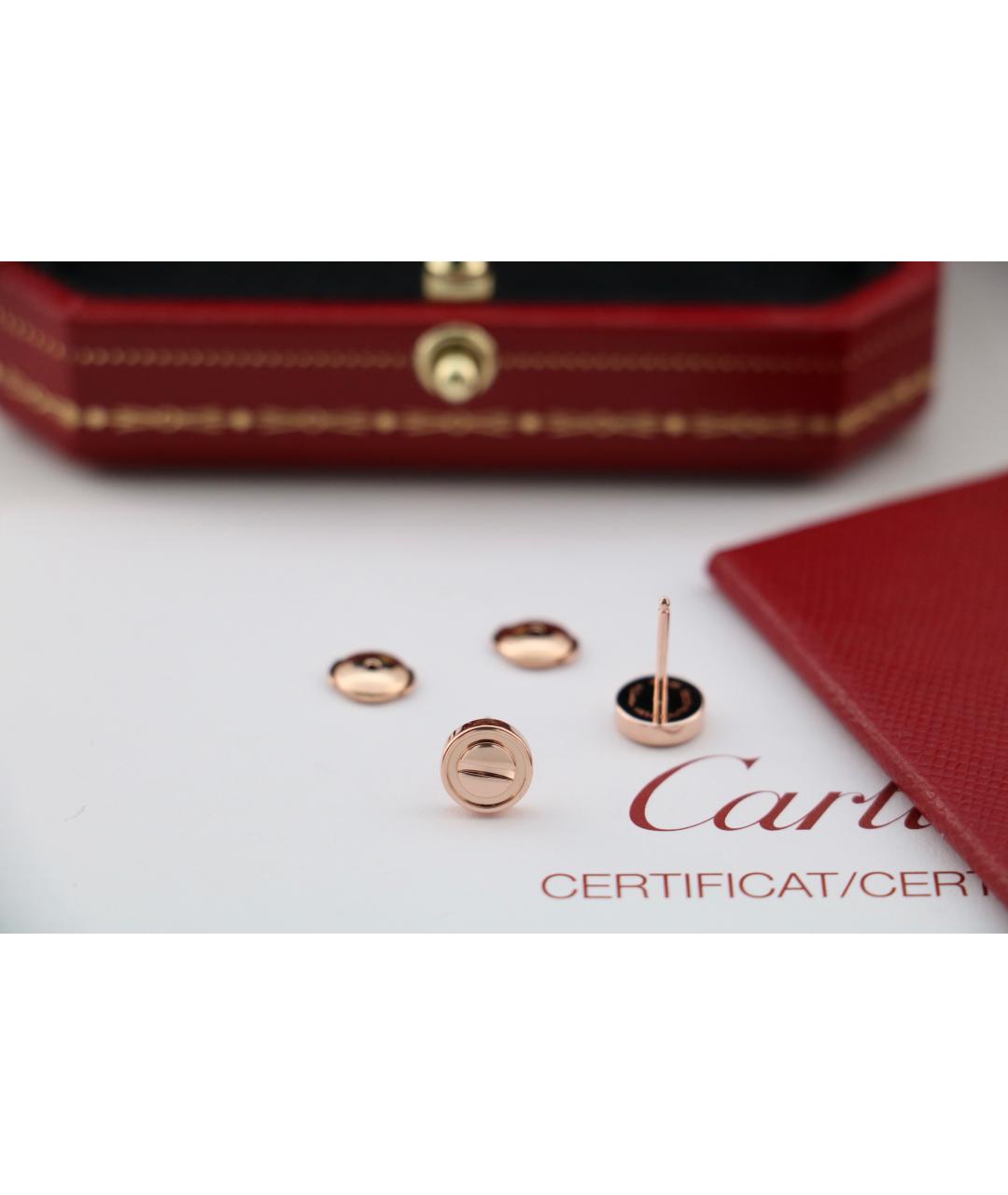 CARTIER Золотые серьги из розового золота, фото 4