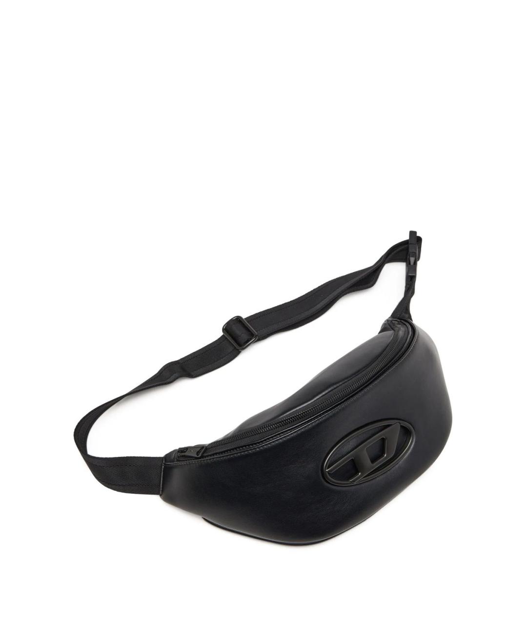 DIESEL Черная поясная сумка из искусственной кожи, фото 2