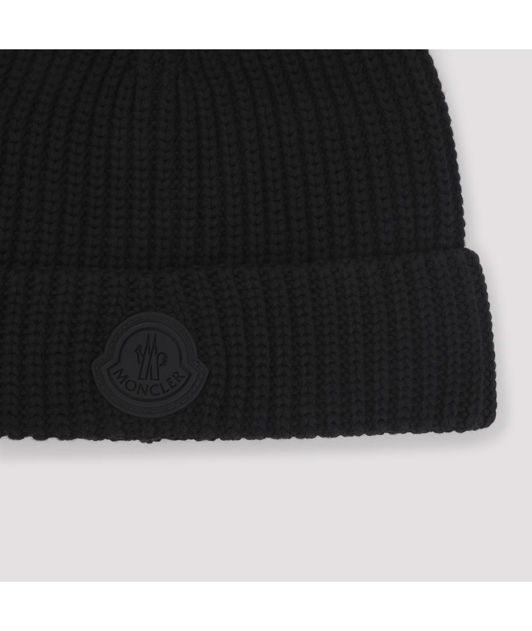 MONCLER Черная шапка, фото 3