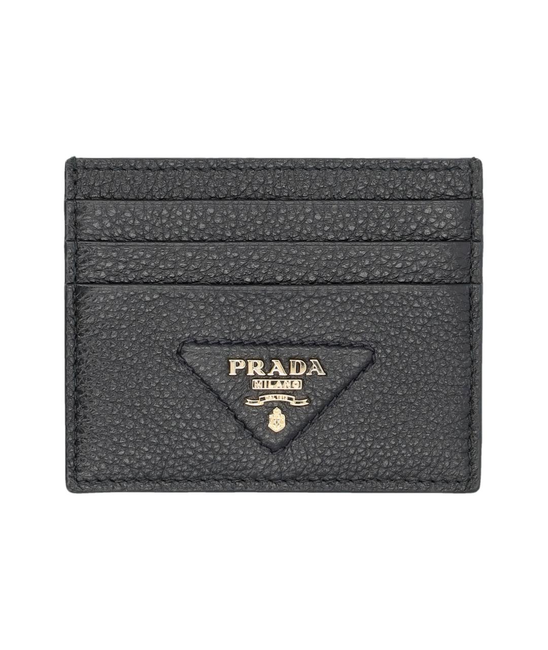 PRADA Черный кожаный кардхолдер, фото 1