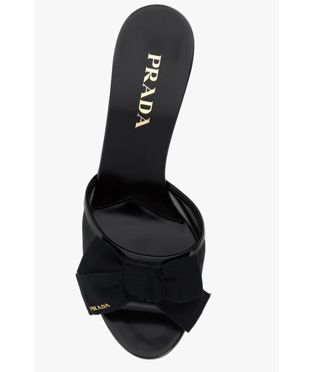 PRADA Черные текстильные мюли, фото 3