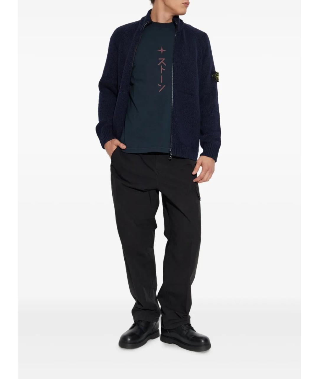 STONE ISLAND Синий шерстяной джемпер / свитер, фото 4