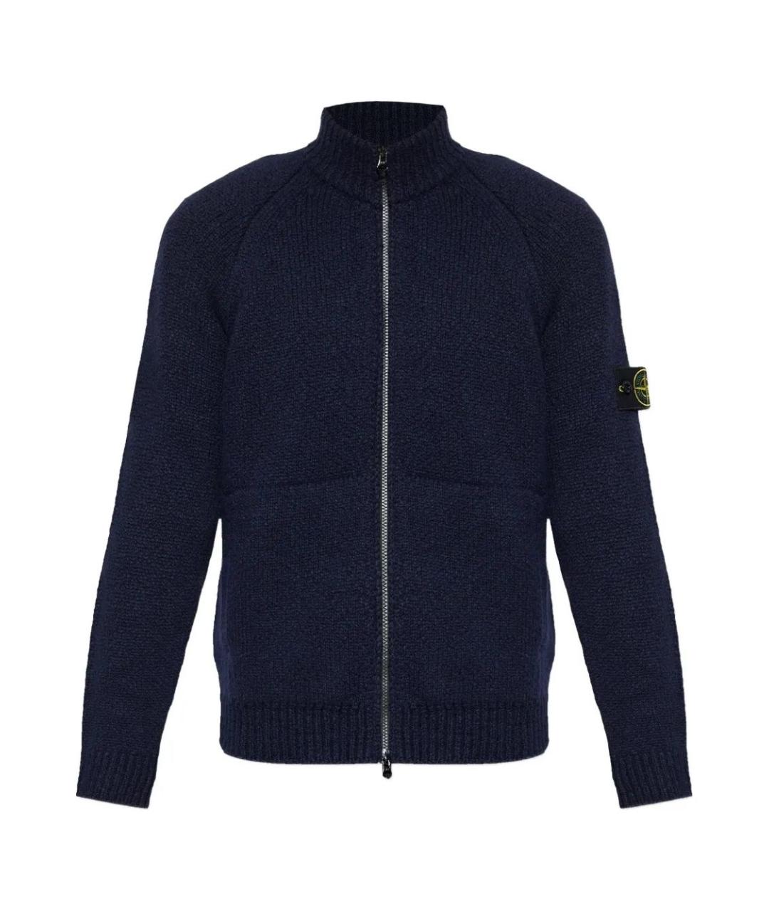 STONE ISLAND Синий шерстяной джемпер / свитер, фото 2