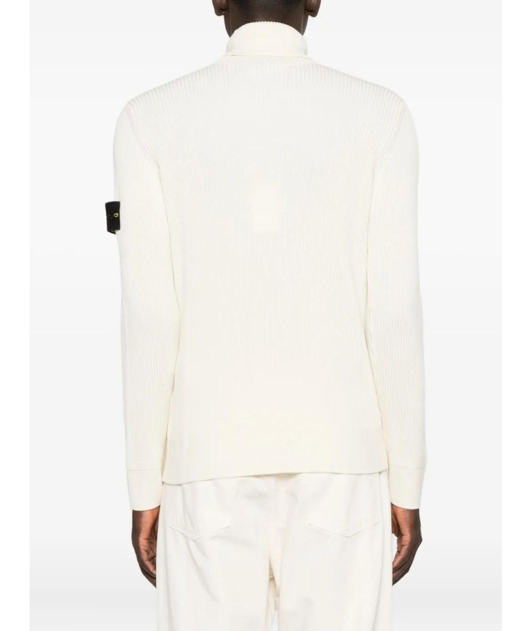 STONE ISLAND Белый шерстяной джемпер / свитер, фото 3