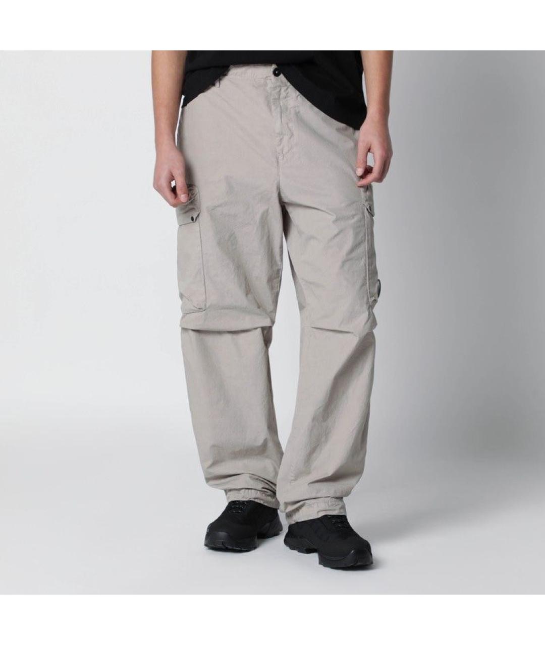 CP COMPANY Серые хлопковые повседневные брюки, фото 3