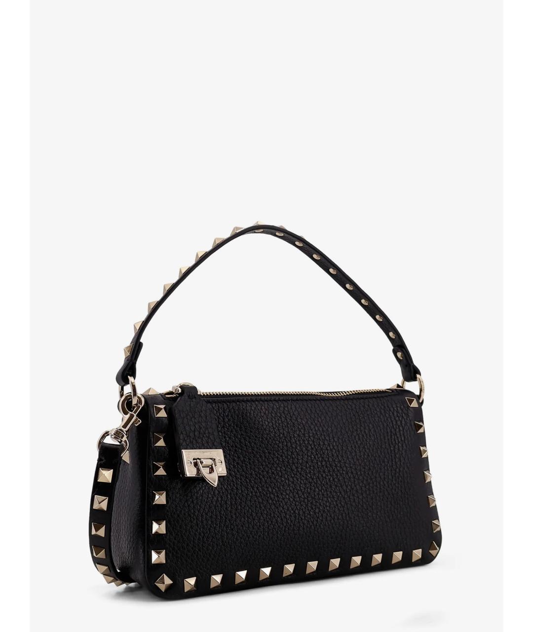 VALENTINO Черная кожаная сумка через плечо, фото 3