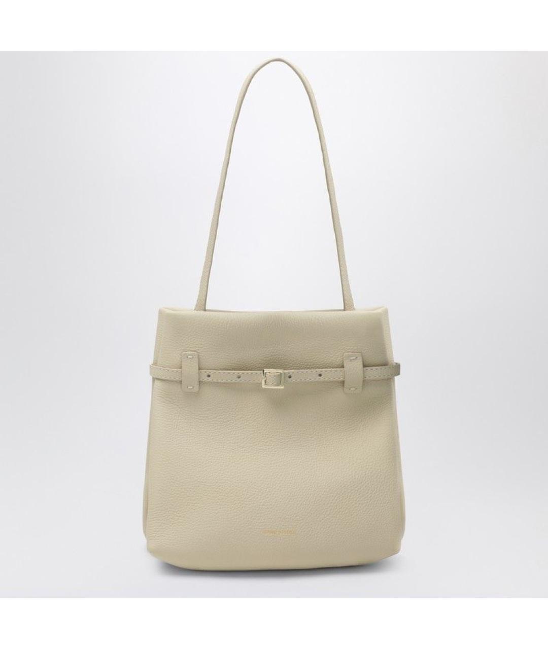 MANU ATELIER Белая кожаная сумка тоут, фото 3