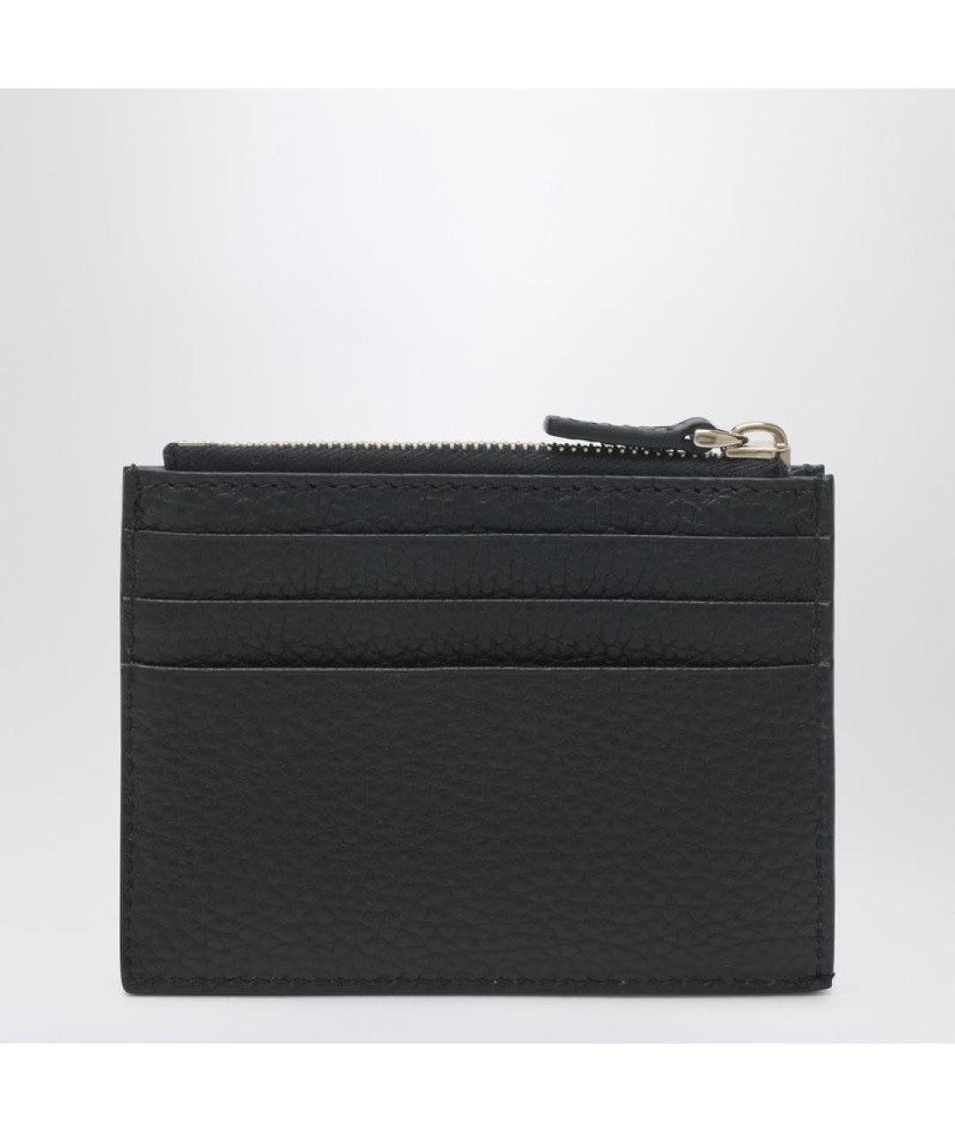 VALENTINO Черный кожаный кардхолдер, фото 2
