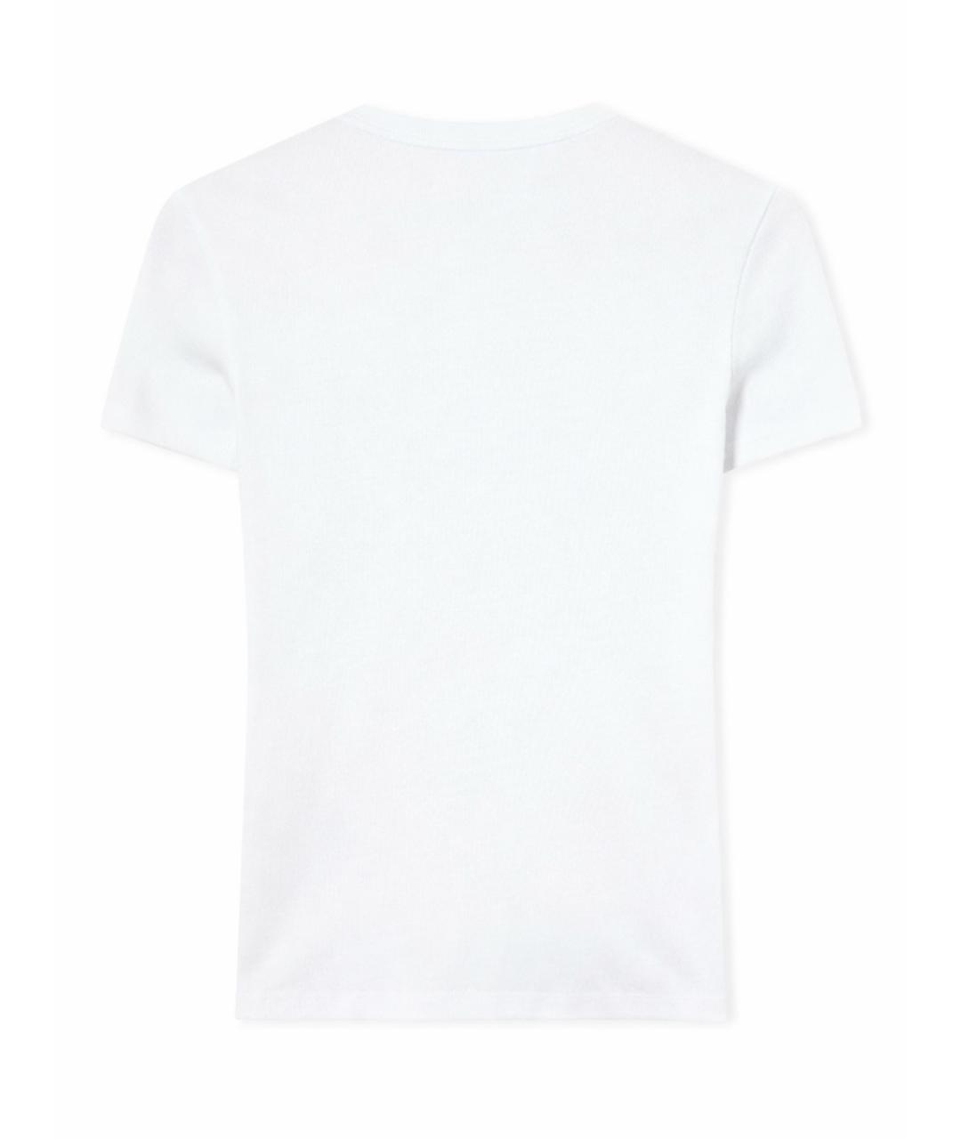 OFF-WHITE Белая хлопковая футболка, фото 3