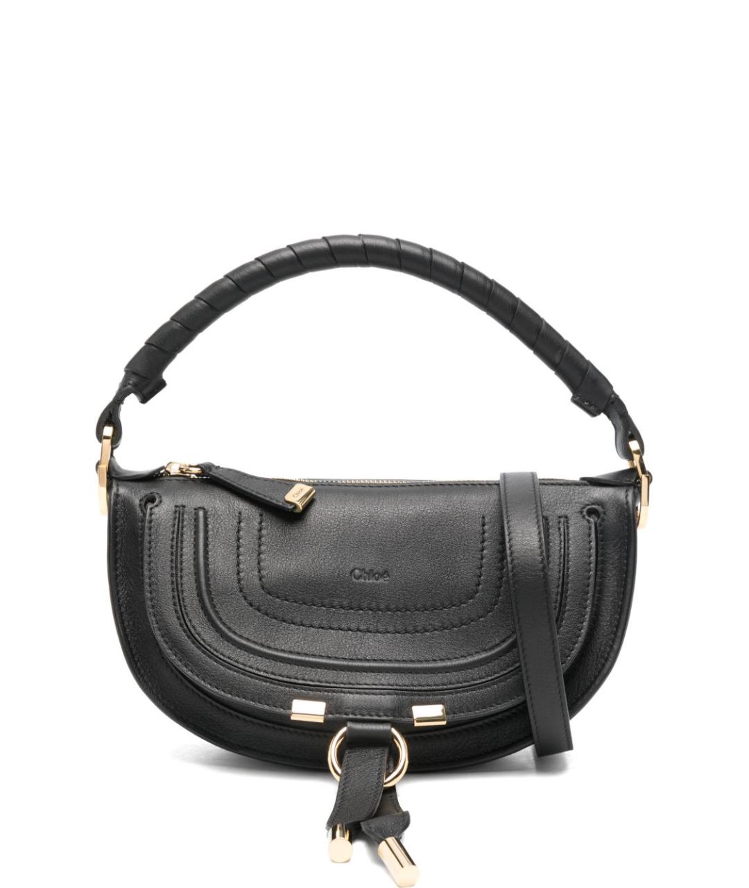 CHLOE Черная кожаная сумка через плечо, фото 1
