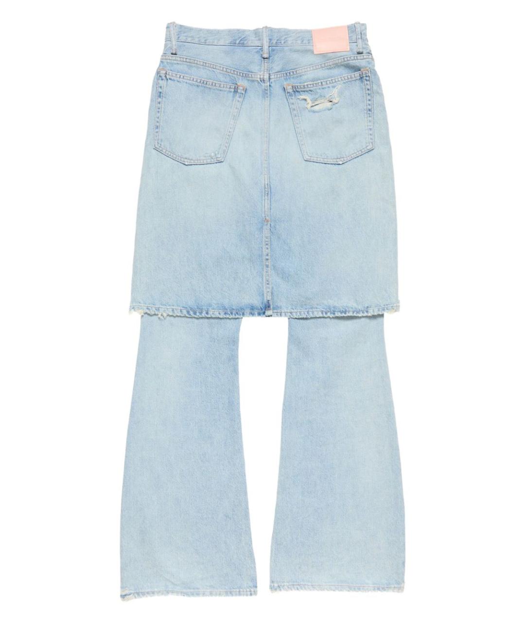 ACNE STUDIOS Синие хлопковые прямые джинсы, фото 2