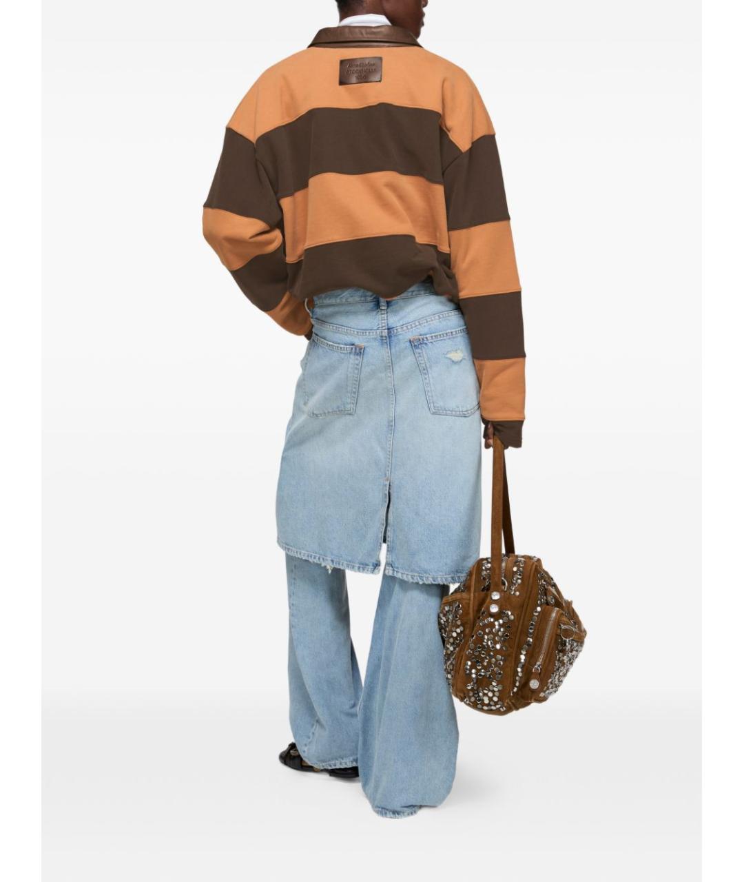 ACNE STUDIOS Синие хлопковые прямые джинсы, фото 4